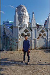 Rabin at the Remains of Dharahara