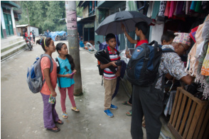 Buying umbrellas and toothbrushes