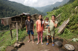 Kopila with her father and his new family