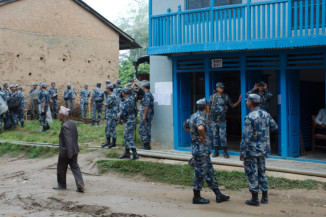 Armed Police Force Preparing for Elections in Khandbari